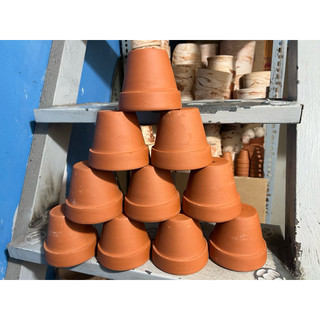 Chậu đất nung dáng cao 9x8cm và chậu đất nung miệng 9cm
