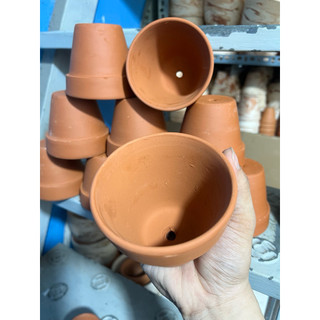 Chậu đất nung dáng cao 9x8cm và chậu đất nung miệng 9cm
