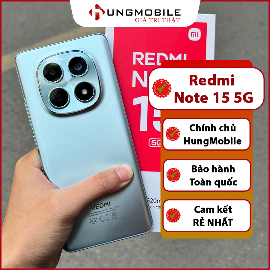 Điện thoại Redmi Note 15 5G 6GB+128GB| Snapdragon 6 Gen 3