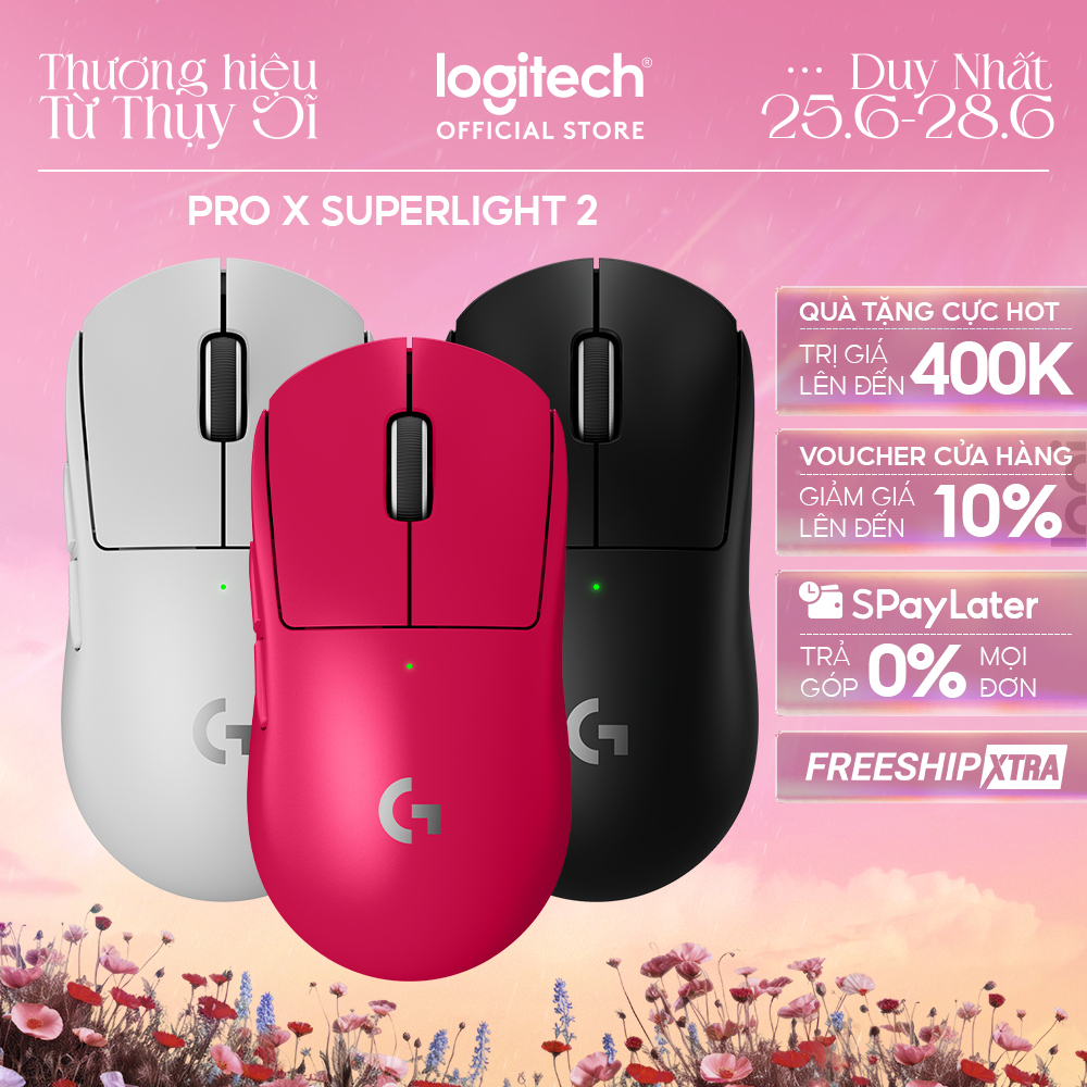 [Version 2] Chuột gaming Logitech G PRO X SUPERLIGHT 2 Lightspeed Switch LightForce