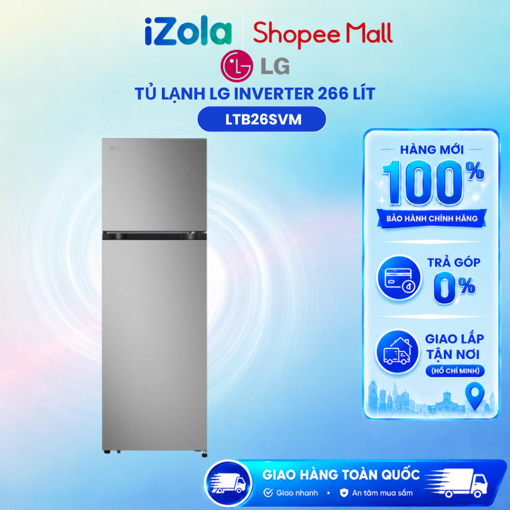 LTB26SVM - Tủ lạnh LG Inverter 266 lít LTB26SVM - Hàng chính hãng