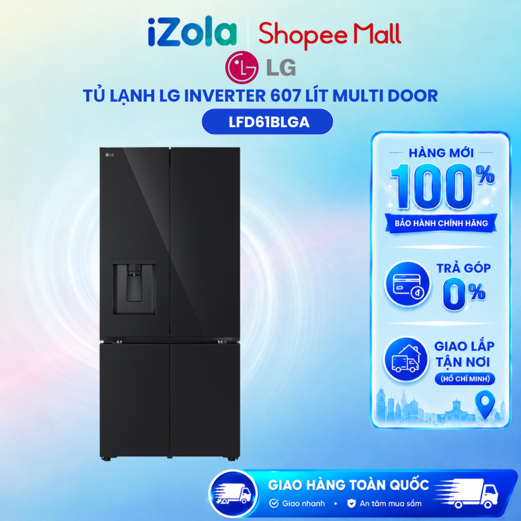 LFD61BLGA - Tủ lạnh LG Inverter 607 lít Multi Door LFD61BLGA - Hàng chính hãng