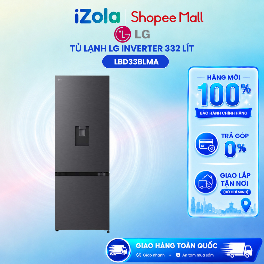 LBD33BLMA - Tủ lạnh LG Inverter 332 lít LBD33BLMA - Hàng chính hãng