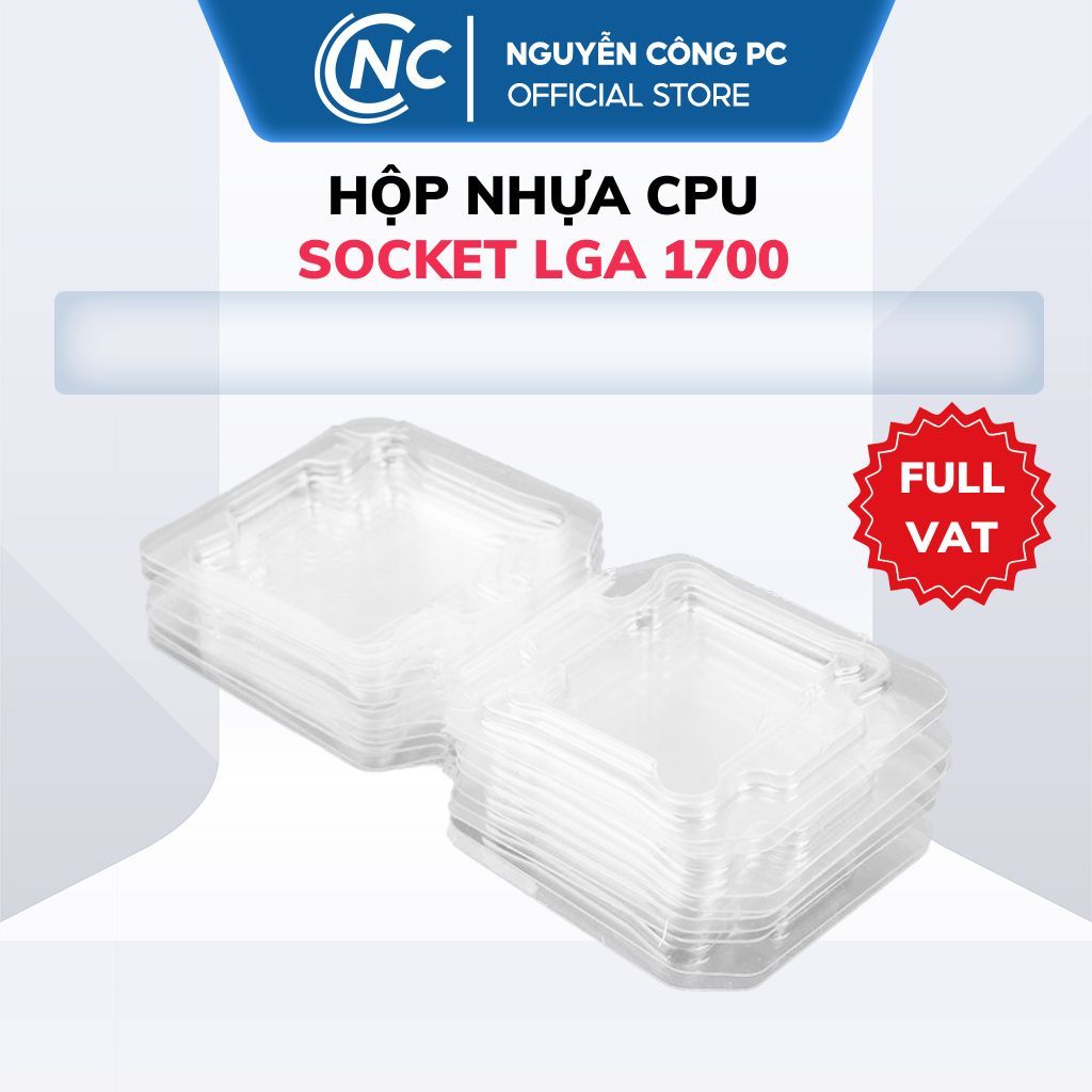 50 cái Hộp nhựa đựng CPU Tray LGA 1700 - LGA1851( dùng cho CPU Intel 12, 13, 14 và Core Ultra)
