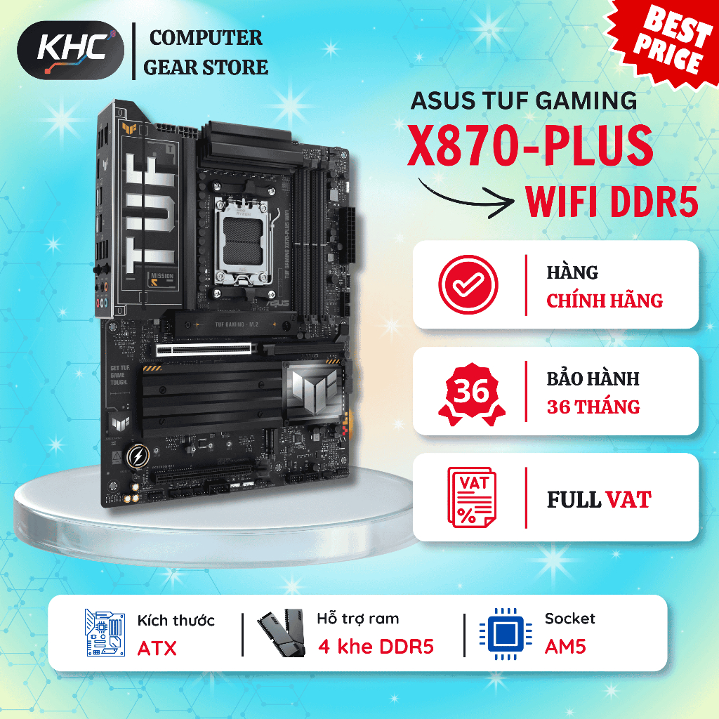 Mainboard Asus TUF GAMING X870-PLUS WIFI DDR5 (Full VAT)