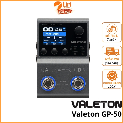 Pedal Guitar Valeton GP-50 Multi-FX, Amp & IR Loader Mini – LiRi Music