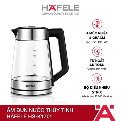 Ấm đun nước thủy tinh Hafele HS-K1701 1,7l