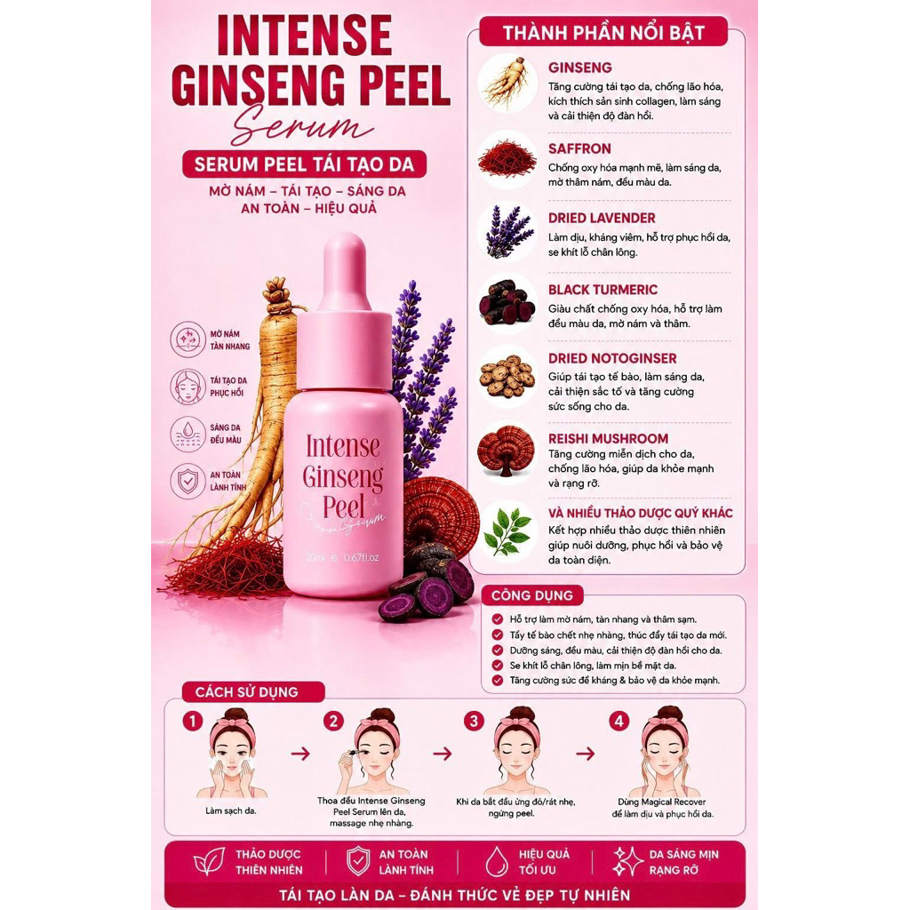 Peel, peel VNB, tinh chất peel da