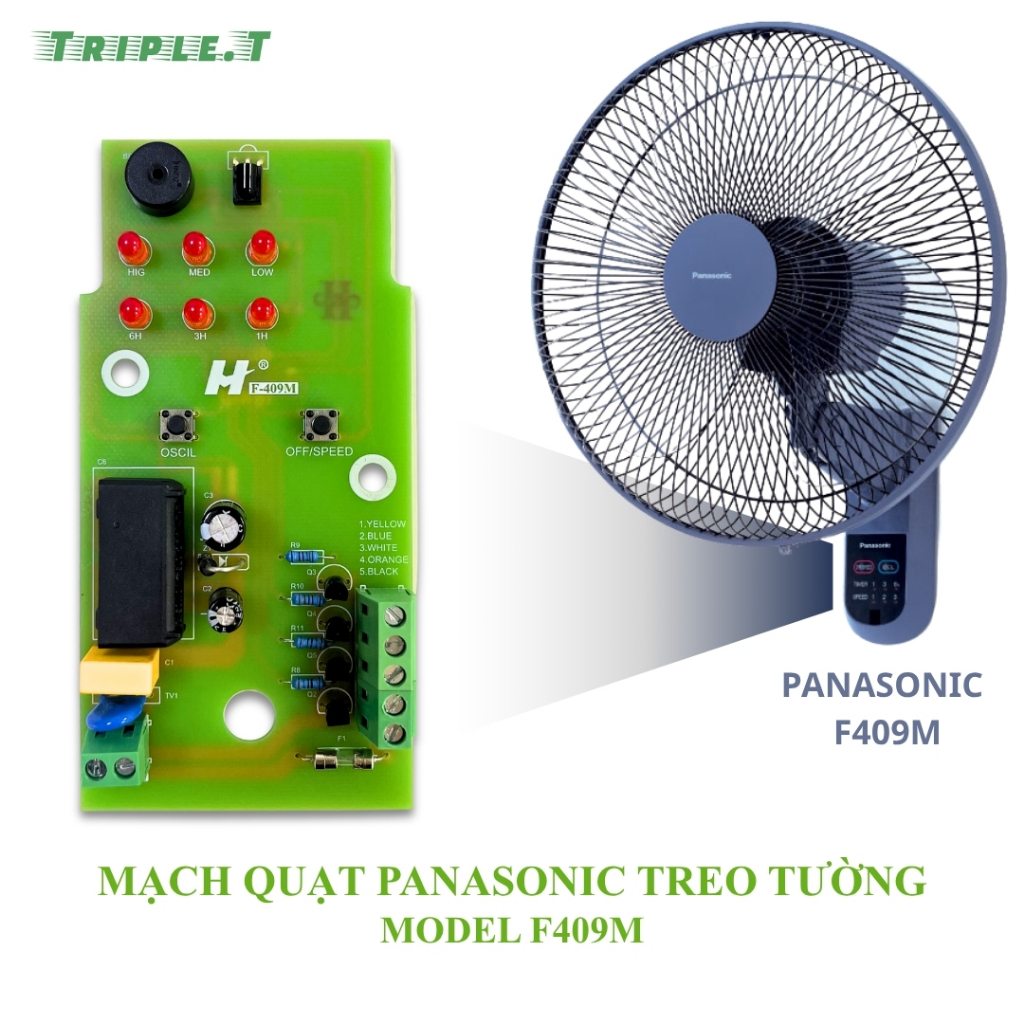 Mạch quạt Panasonic treo tường F409M, thay thế sửa chữa quạt Panasonic F409M