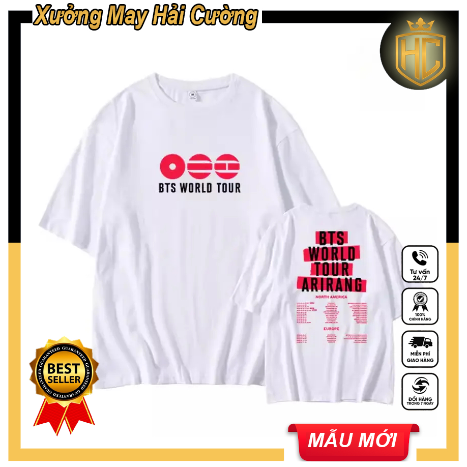 Áo Thun BTS ARIRANG World Tour unisex fullsize dành cho fan