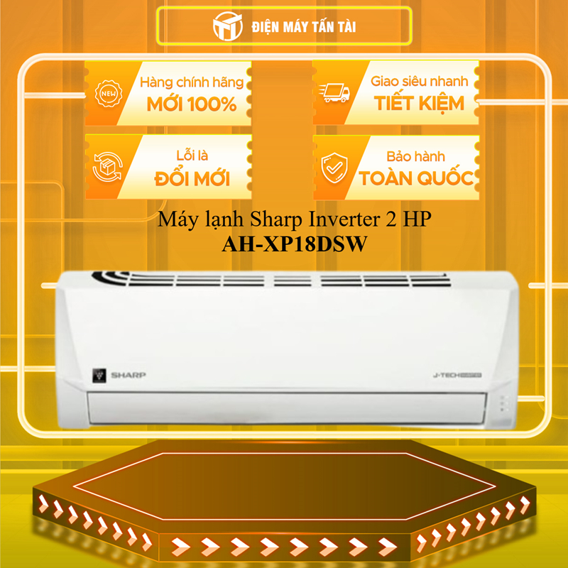 (HCM) - AH-XP18DSW- Máy lạnh Sharp Inverter 2 HP AH-XP18DSW