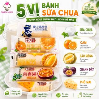 Bánh sữa chua đài loan mix 8 vị kem vani dâu đào phô mai sầu riêng túi nhỏ thơm