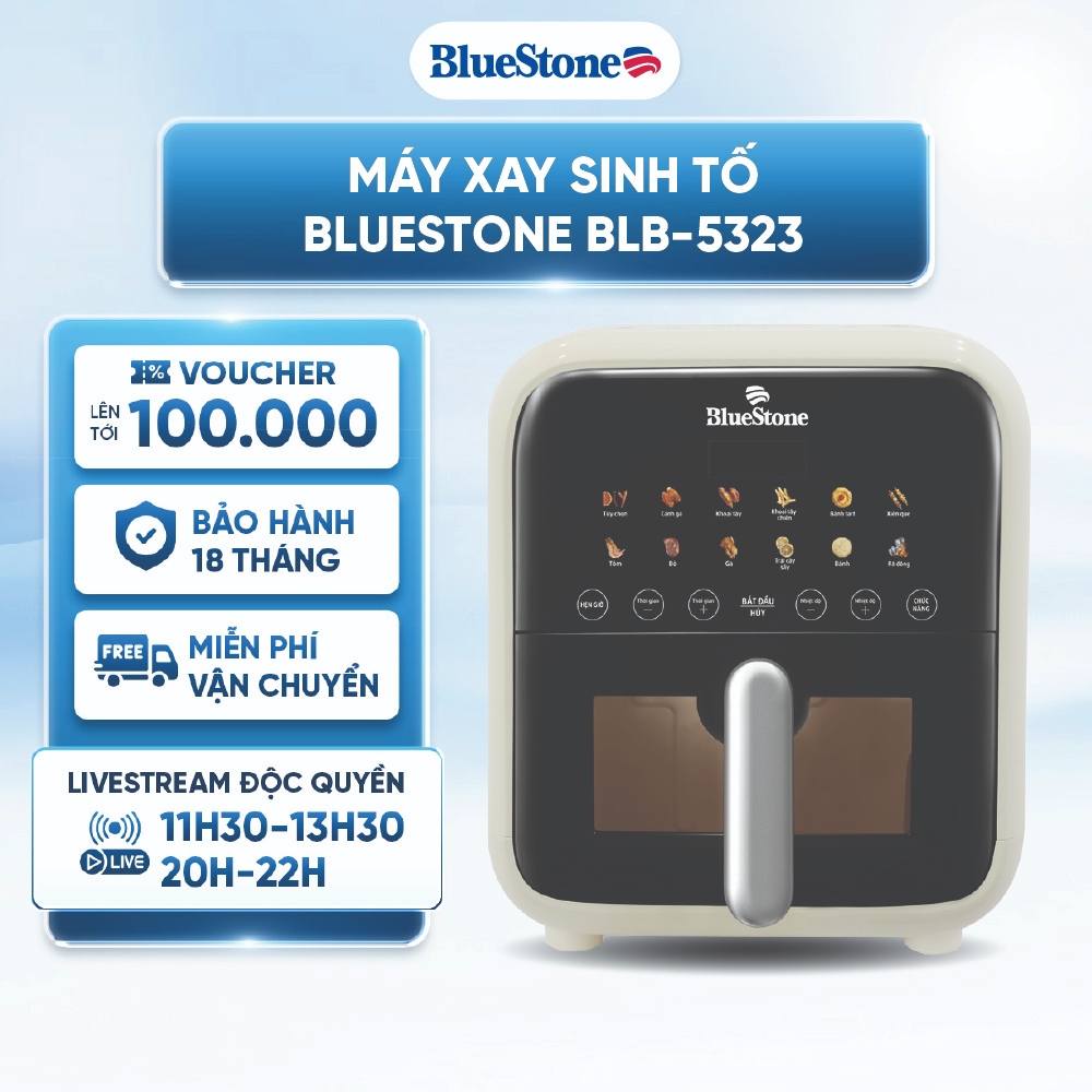 Nồi chiên không dầu BlueStone AFB-5861 - Dung tích 7L - Công suất 1800W - Bảo hành 24 Tháng