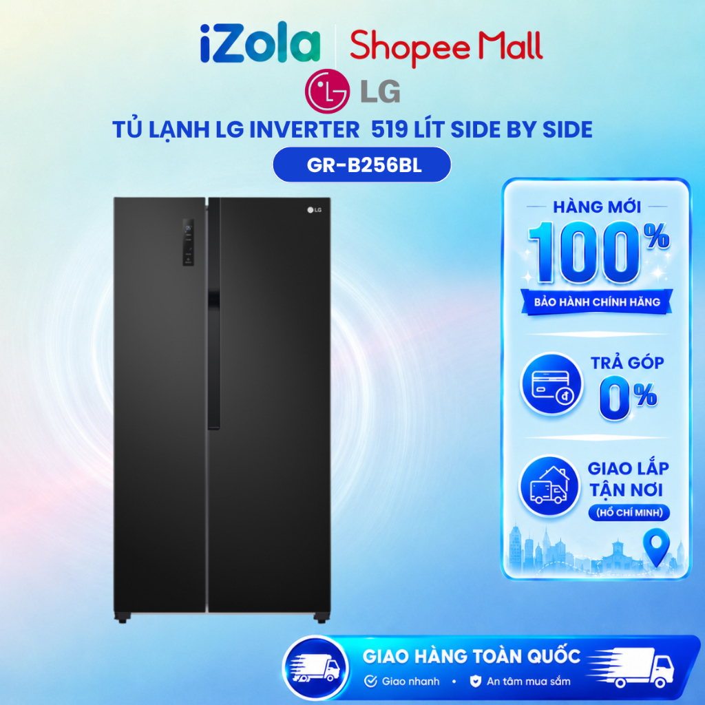 GR-B256BL - Tủ lạnh LG Inverter 519 lít Side By Side GR-B256BL - Hàng chính hãng