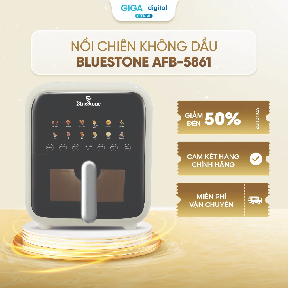 [VOUCHER 5%] Nồi chiên không dầu BlueStone AFB-5861 7L 1800W - Bảo hành 24 Tháng