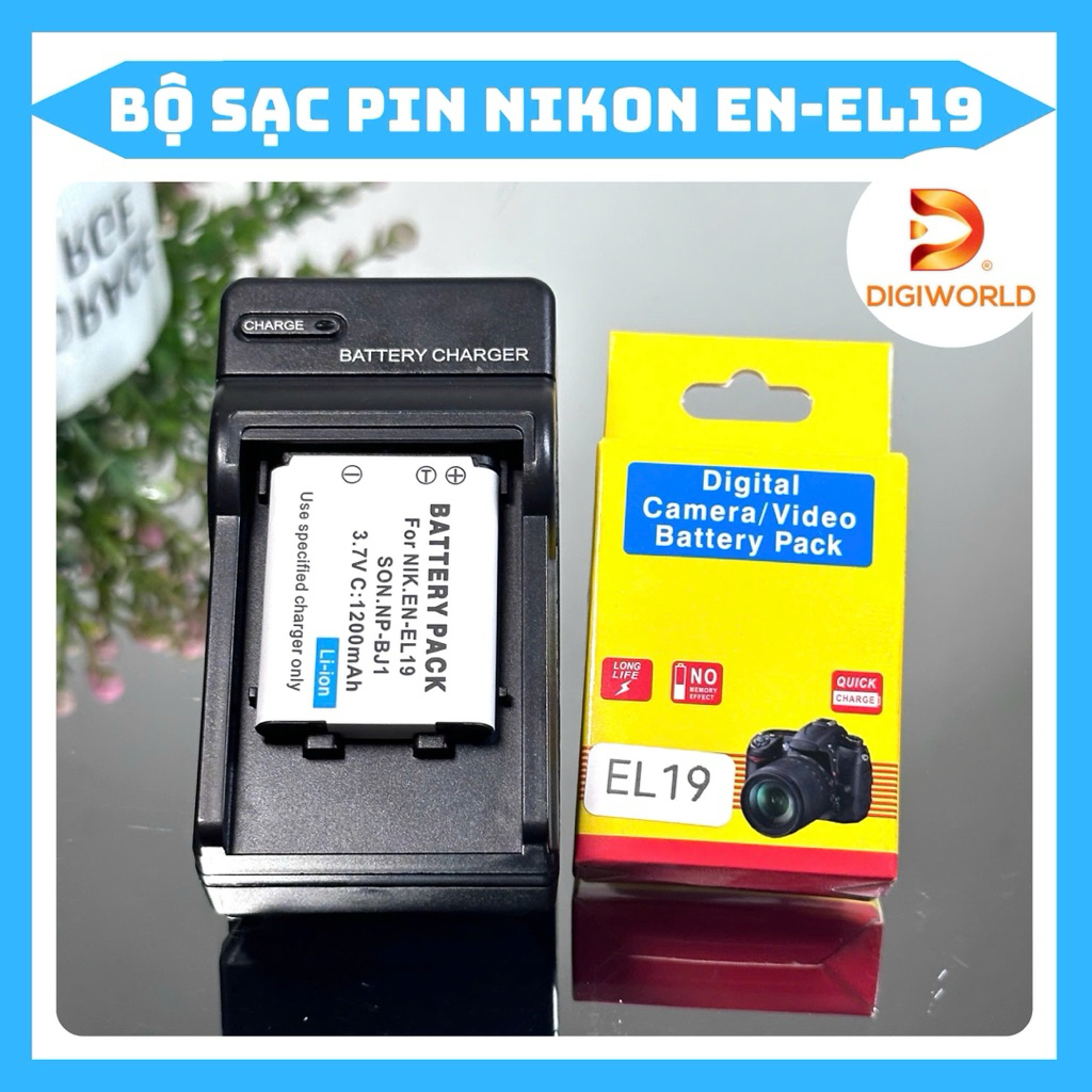 Bộ Sạc Pin Nikon EN-EL19 ( Bộ Sạc Pin thay thế ) dùng cho S3100, S3200, S3300, S3400, S3500, S3600, 