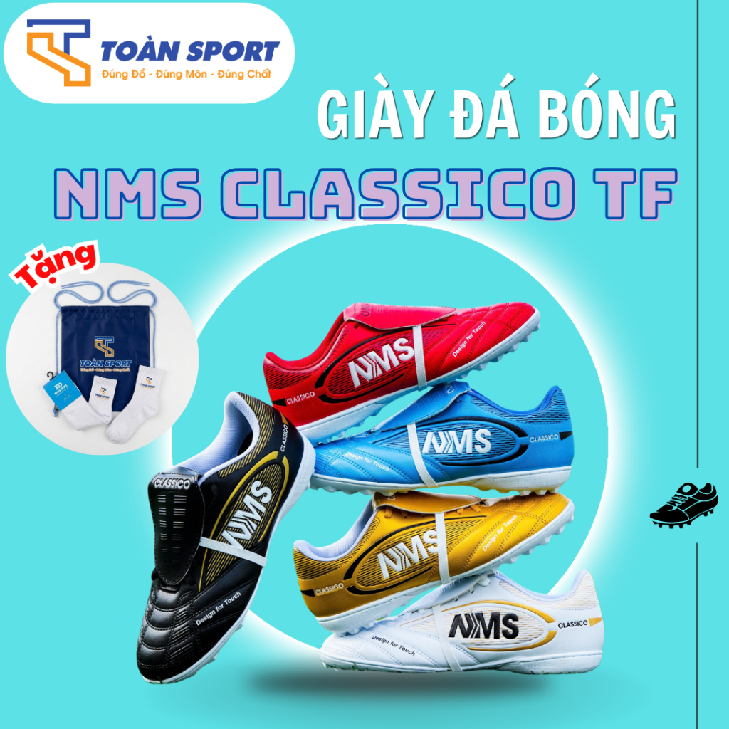 Giày Đá Bóng NMS Classico TF Lưỡi Gà Gập – Êm Nhẹ, Ôm Chân, Bám Sân Tốt