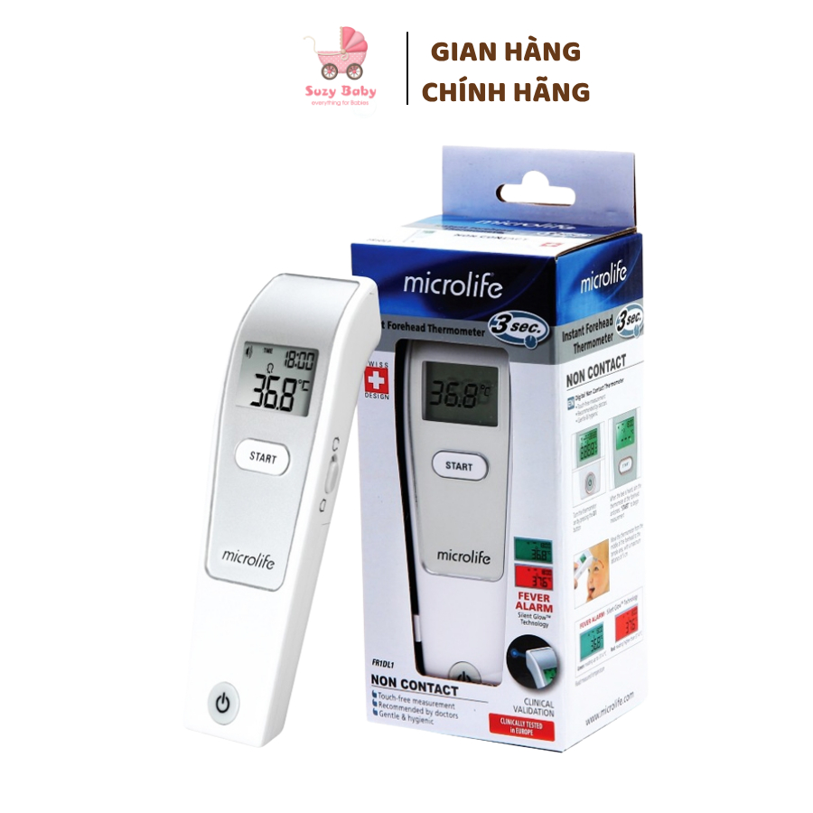 Nhiệt kế điện tử hồng ngoại MICROLIFE FR1MF1, dùng đo nhiệt độ cơ thế, đo nước, đo vật thể Suzy Baby