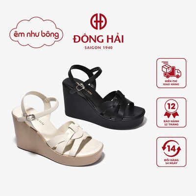[ÊM NHƯ BÔNG] Sandal Xuồng Đông Hải Đế 10cm Quai Đan Chéo - S32I4