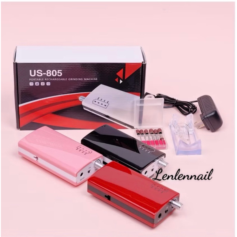 Máy Mài Móng Nail US 805 Loại 1, Mài Móng Cầm Tay US 805 Cao Cấp, Mài Móng Êm Tặng Kèm Hộp Đầu Nhám 