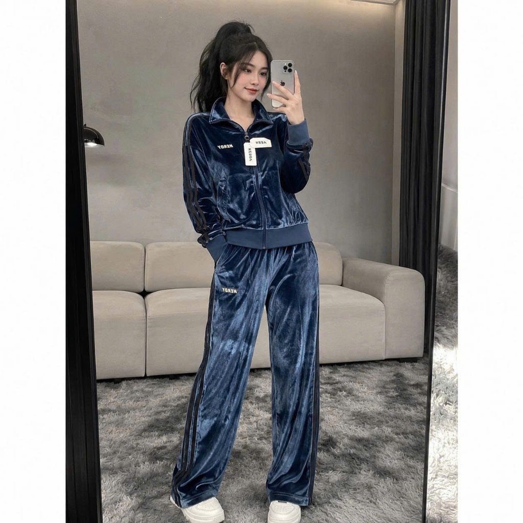 SET NERDY nhung 2 màu hàng VNXK