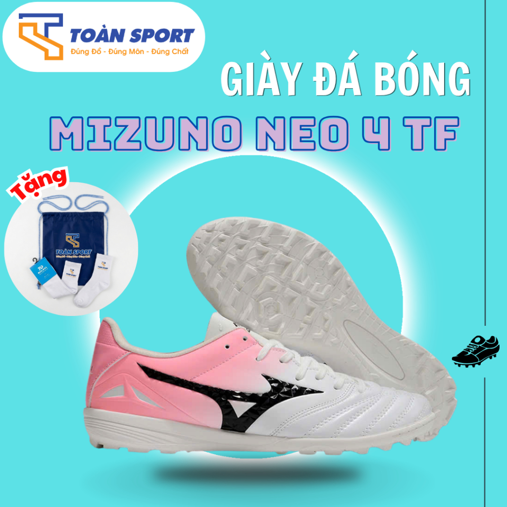 Giày Đá Bóng Mizuno Neo 4 Pro Đế Đệm EVA Êm Ái -  Nhẹ, Bền, Ôm Chân, Bám Sân Tốt