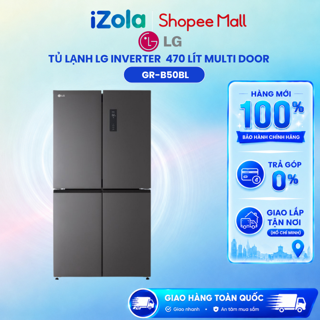 GR-B50BL - Tủ lạnh LG Inverter 470 lít Multi Door GR-B50BL - Hàng chính hãng