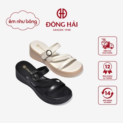 [ÊM NHƯ BÔNG] Dép Xuồng Đông Hải Ba Quai Phối Khóa - D32H5