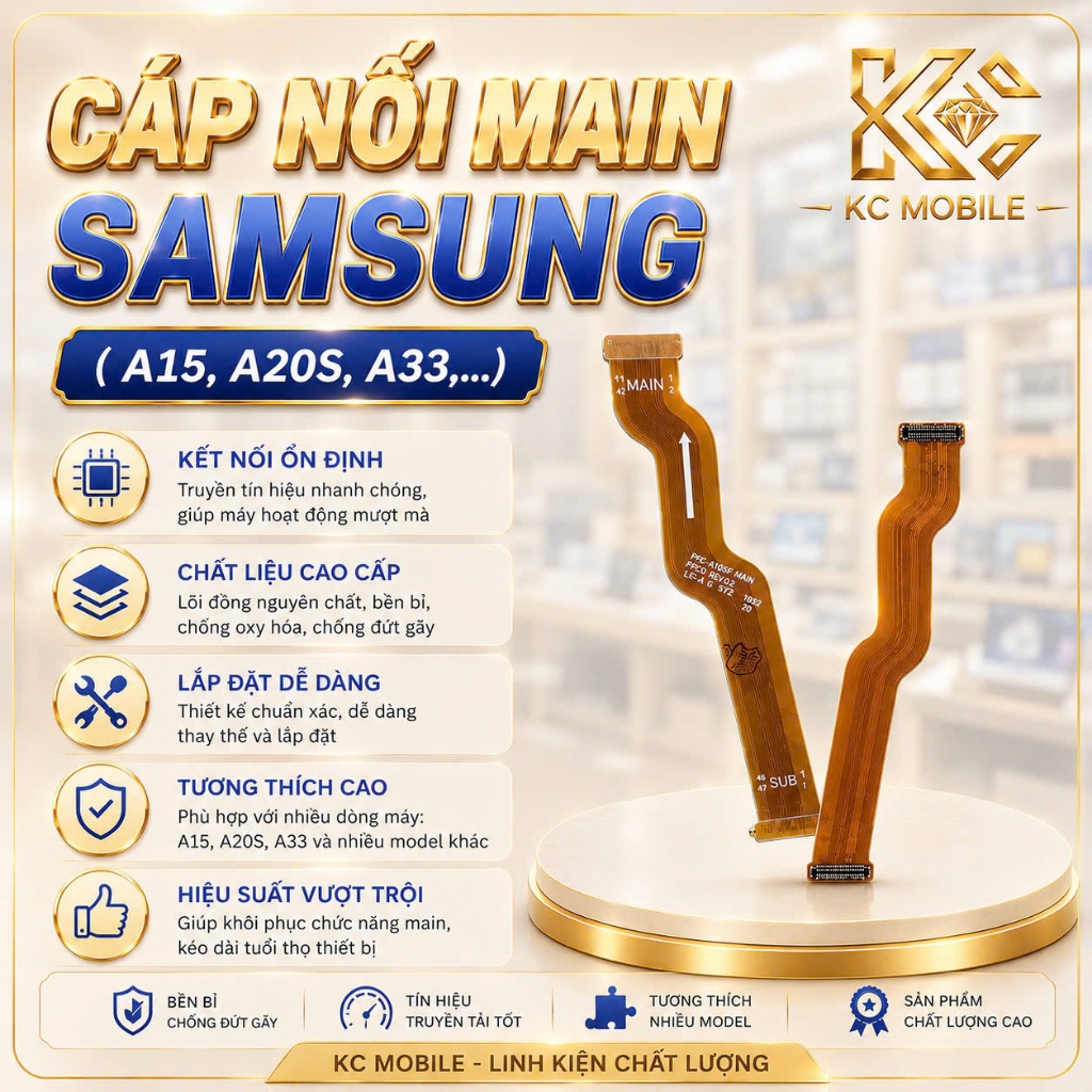 Cáp Nối Main Samsung A15 A20S A21S A22 A23 A24 A33 A34 A54 A73 Cáp Main Linh Kiện Thay Thế