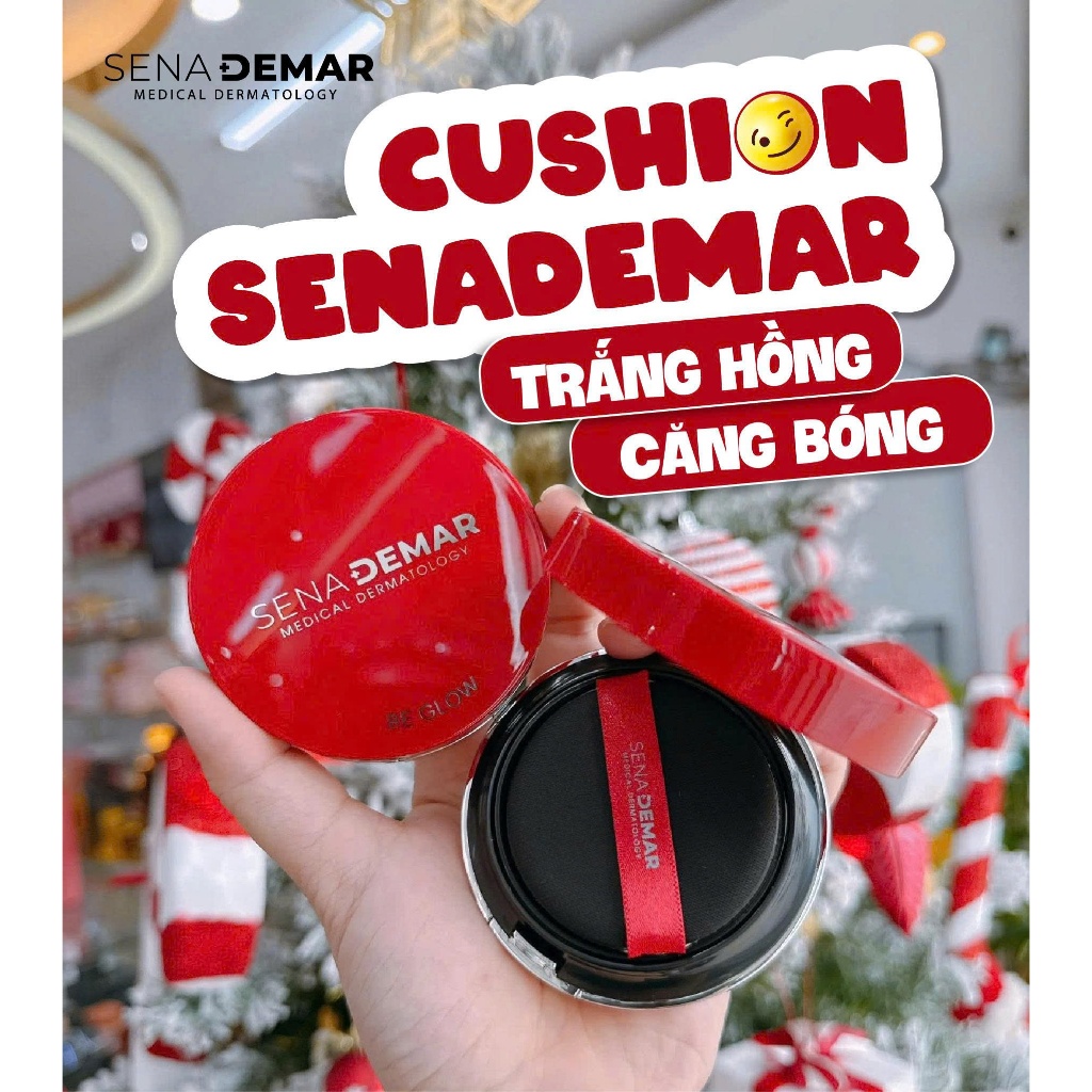 Phấn nước cushion sena demar be glow cushion dạng kem,giúp dưỡng ẩm, làm trắng 15g -  cushion senademar hạn 2028  CD683