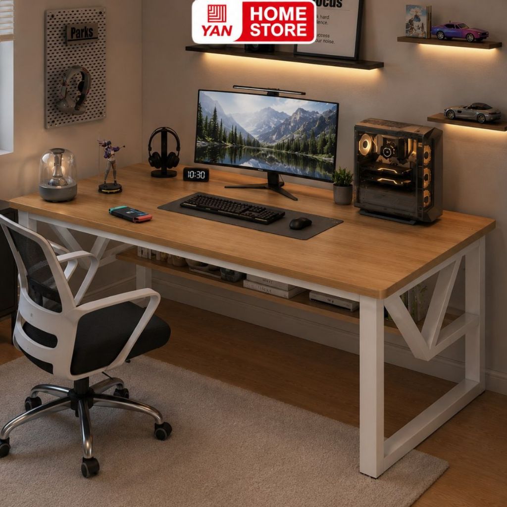 Bàn làm việc chân sắt hộp to 40x40 - gm68
