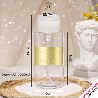 Lọ rỗng đựng nước lau gel tem vàng 300ml