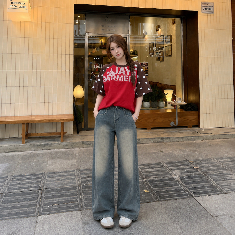 Quần Jeans  Suông Ống Rộng Đứng  MIAA Cạp Cao Màu RETRO , Quần Jeans Ống Suông Ver 1 nhiều màu tôn dáng form unisex | BigBuy360 - bigbuy360.vn
