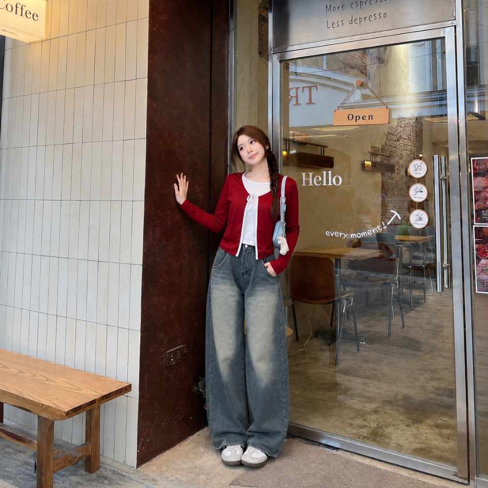 Quần Jeans  Suông Ống Rộng Đứng  MIAA Cạp Cao Màu RETRO , Quần Jeans Ống Suông Ver 1 nhiều màu tôn dáng form unisex | BigBuy360 - bigbuy360.vn