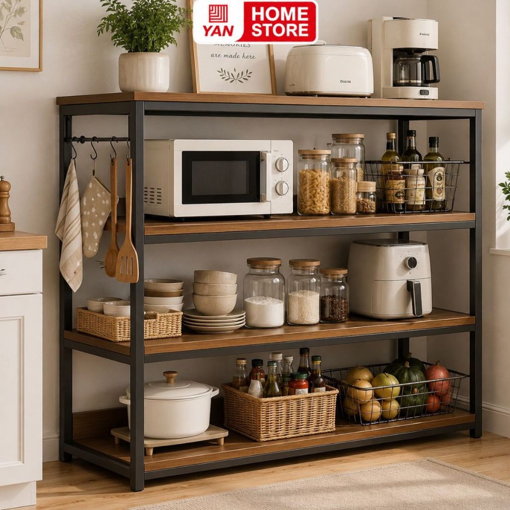 Kệ Lò Vi Sóng Nhà Bếp Đa Năng, Kệ  Gia Vị Tiết Kiệm Không Gian - GM136