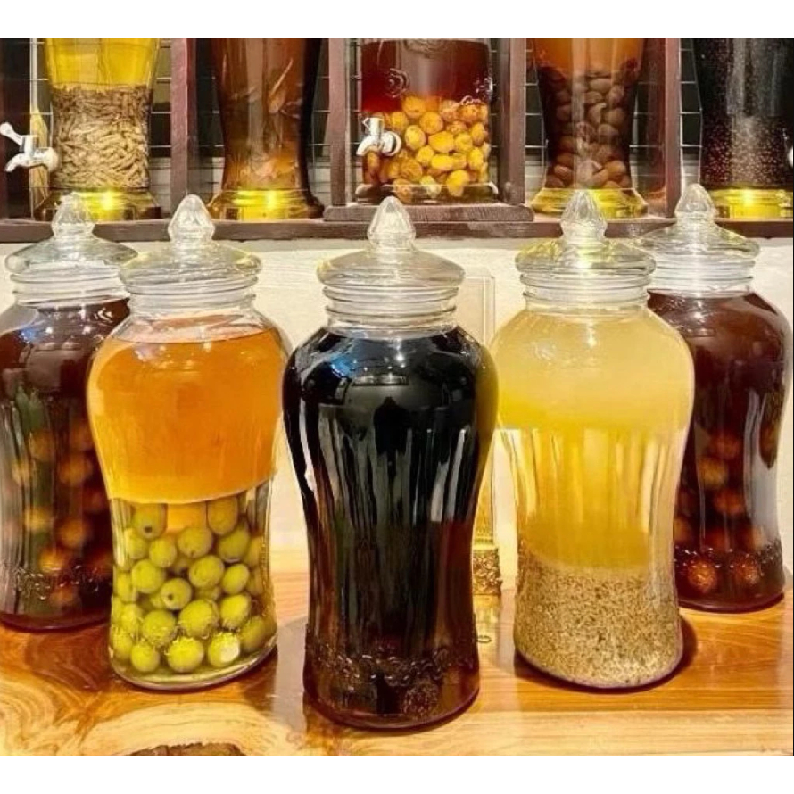 Bình Thủy Tinh Chân Mây: 3L-5lit-6L-8L-10L-15L. ( có vòi - không vòi )