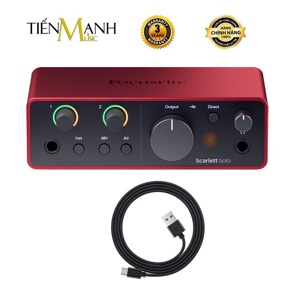 [Chính Hãng] Full Bộ Soundcard Focusrite Solo Gen 4 - AT2020 - AKG K52 - Sound Card Âm Thanh