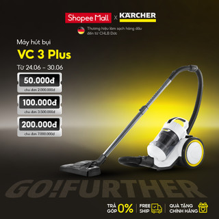 Máy hút bụi khô không dùng túi lọc bụi Karcher VC 3 Plus công suất 1100w màu trắng - bảo hành 18 tháng