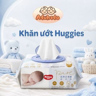 Huggies Khăn Giấy Ướt Không Mùi Cho Bé 6 Lớp Lau Sạch Vi Khuẩn An Toàn Cho Da Nhạy Cảm - ADUHADO