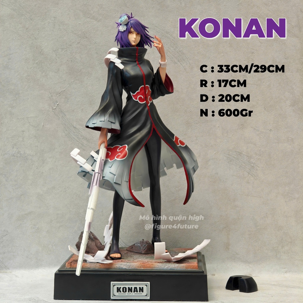 Mô hình Akatsuki Konan của làng mưa chiều cao 33cm trong anime Naruto mẫu mới 2026 - Konan Akatsuki