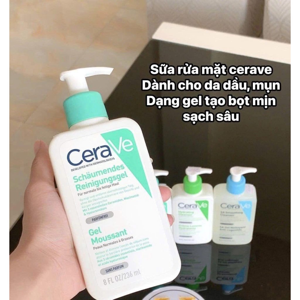 Sữa rửa mặt carave ,Snail ốc sên vàng,giúp làm sạch sâu dành cho da thường và da khô
