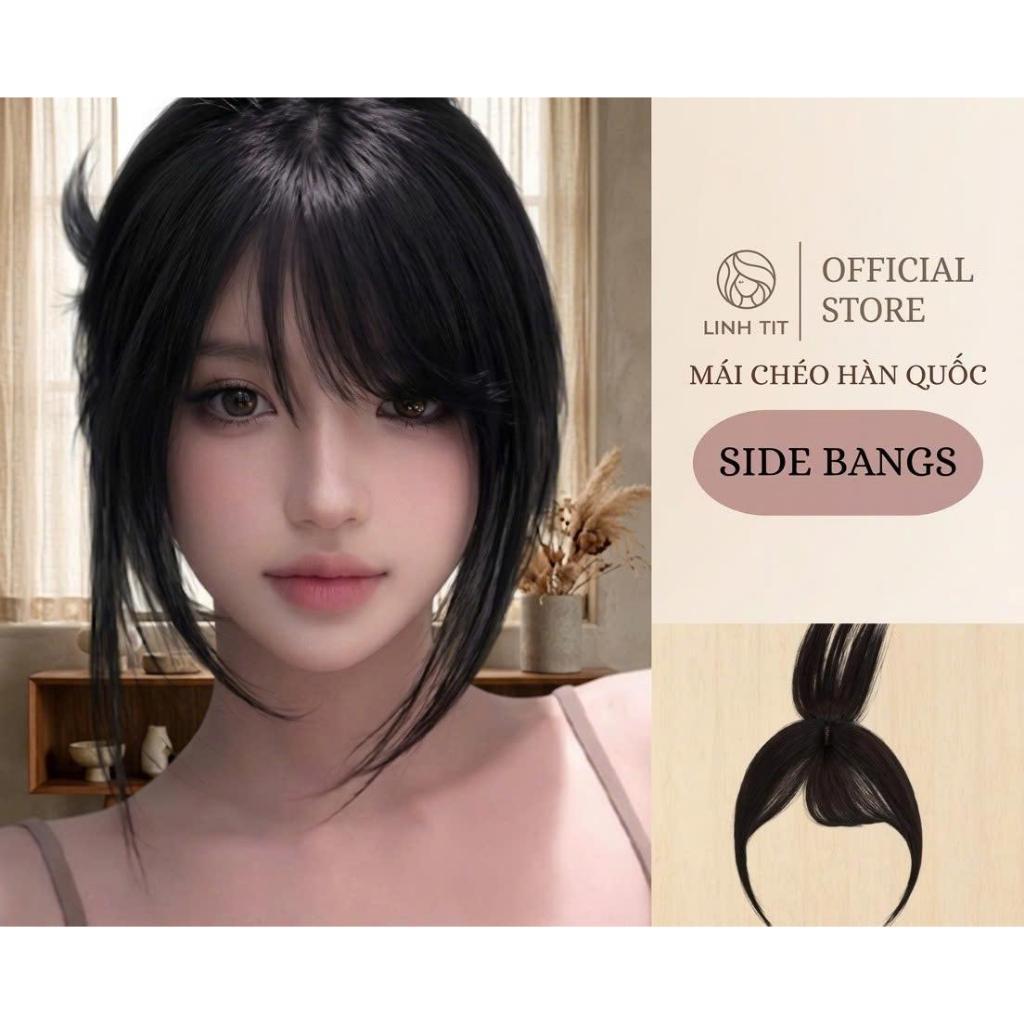 BẢN MỚI SIDE BANGS mái chéo hàn quốc  [ TÓC GIẢ LINH TÍT]