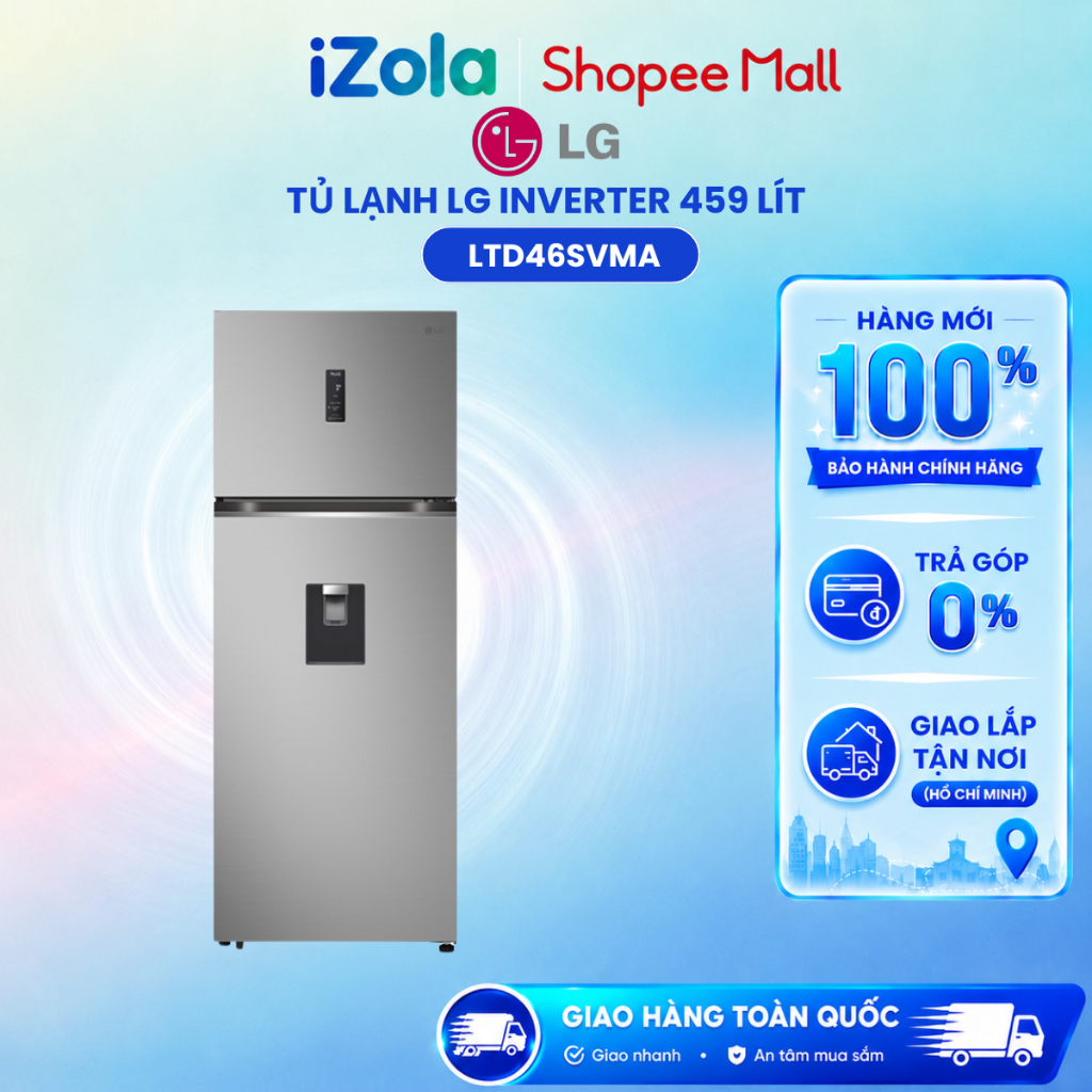LTD46SVMA - Tủ lạnh LG Inverter 459 lít LTD46SVMA - Hàng chính hãng
