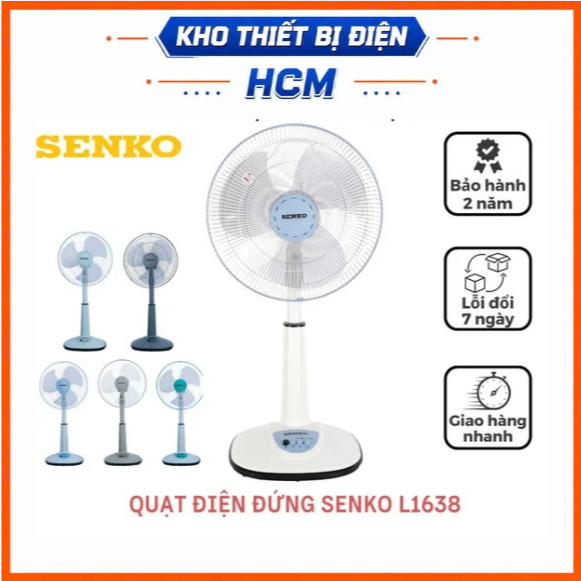 [Hỏa tốc] Quạt lửng SENKO L1638 - 47W - thân nhựa - HÀNG CHÍNH HÃNG BH 24 THÁNG