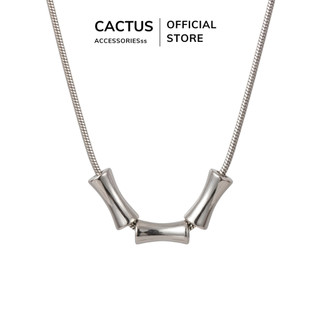 Dây chuyền nam phối nhẫn, phối mặt đốt trúc Cactus Acc, thiết kế Unisex basic, thép Titan không gỉ