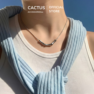Dây chuyền nam phối nhẫn, phối mặt đốt trúc Cactus Acc, thiết kế Unisex basic, thép Titan không gỉ