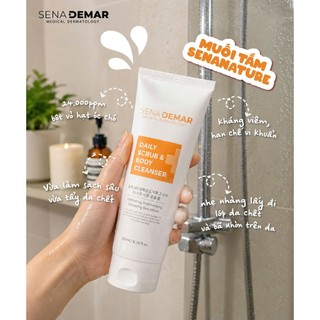 Sữa tắm SENA DEMAR DAILY SCRUB & BODY CLEANSER 200ml hạn 2028 muối tắm senademar  CD677