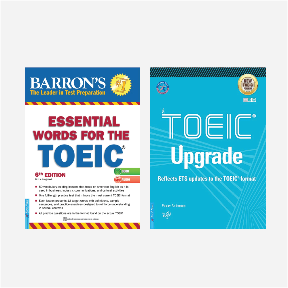 Sách Combo Barron's Essential Words For The TOEIC + TOEIC Upgrade - First News