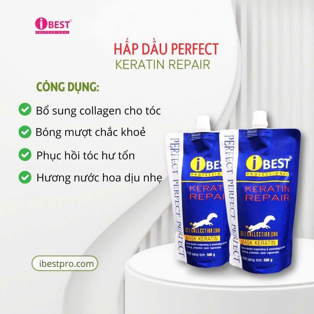 Hấp Dầu Phục Hồi IBEST perfect | Keratin Repair  500g