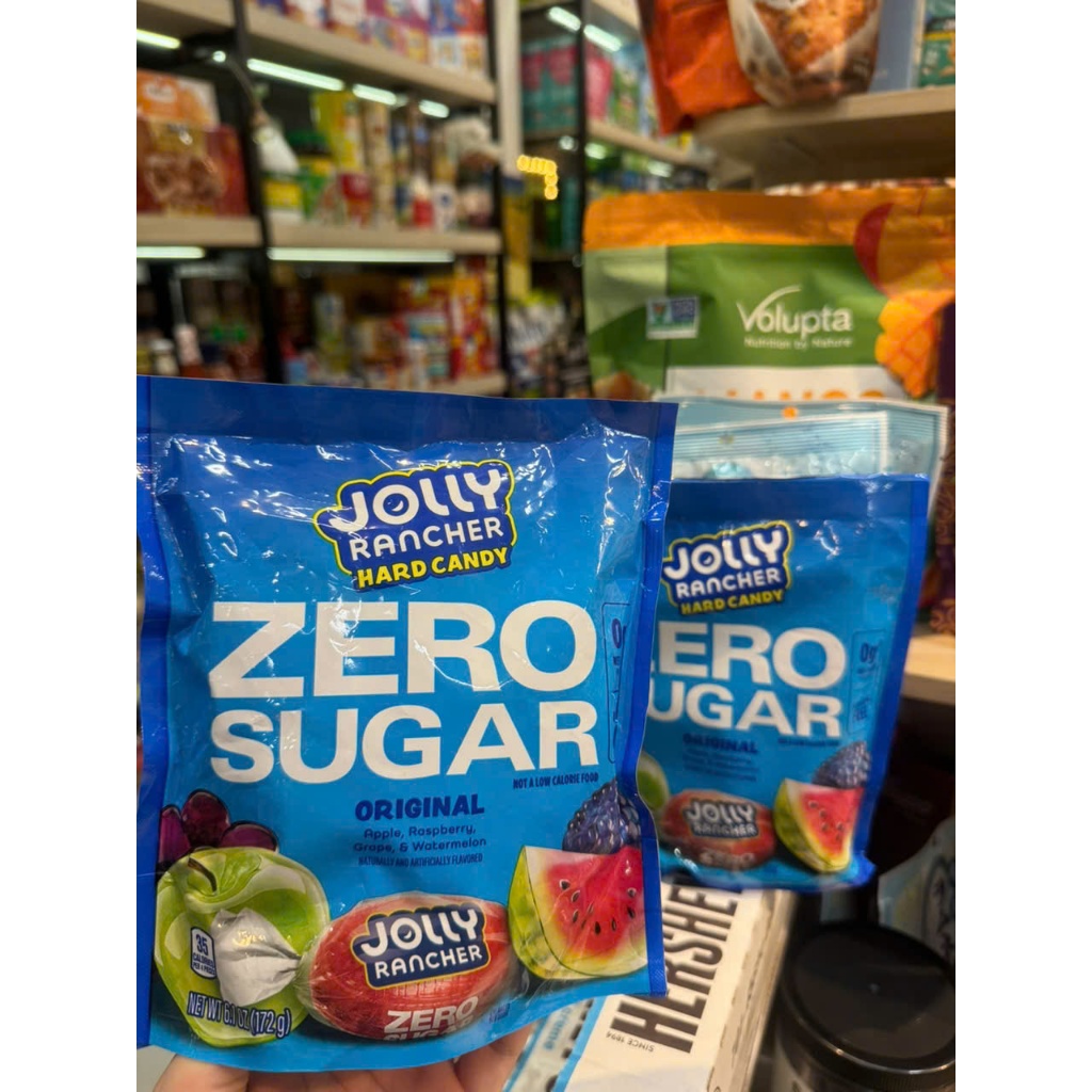 🍬🍉🍇🍎KẸO TRÁI CÂY KHÔNG ĐƯỜNG CỦA MỸ JOLLY RANCHER HARD CANDY ZERO SUGAR MIX 4 VỊ DƯA HẤU NHO TÁO DÂU